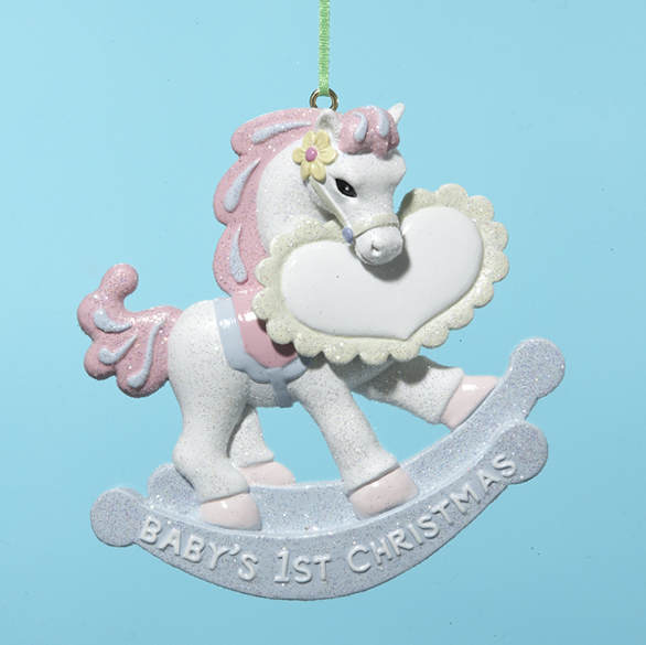 Item 100099 Baby's First Christmas Rocking Horse Ornament