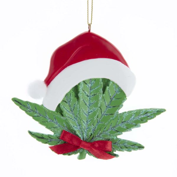 Item 100110 Cannabis Leaf Ornament