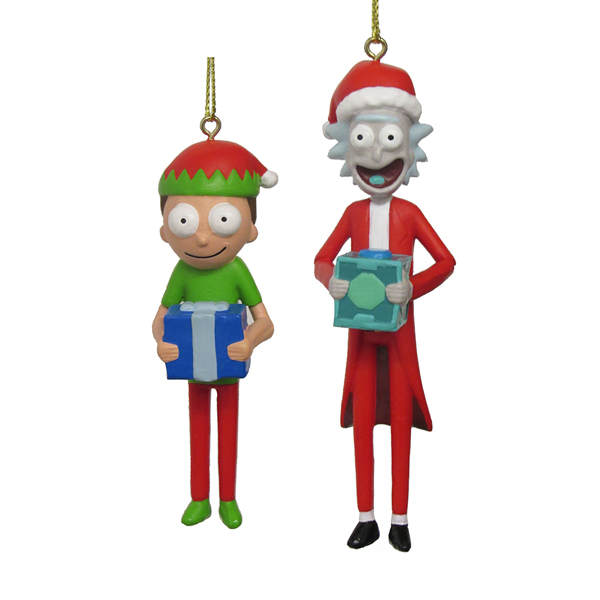 Item 100622 Rick & Morty With Santa Hat Ornament