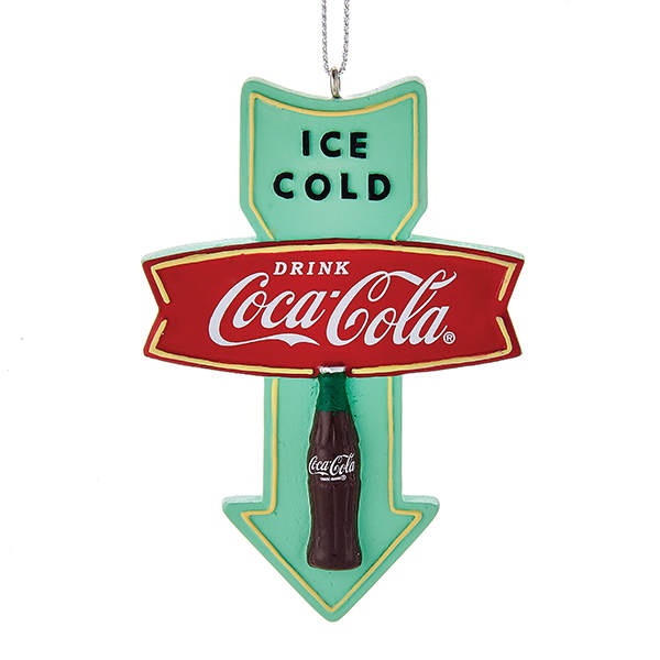 Item 100852 Retro Drink Ice Cold Coca-Cola Arrow Sign Ornament
