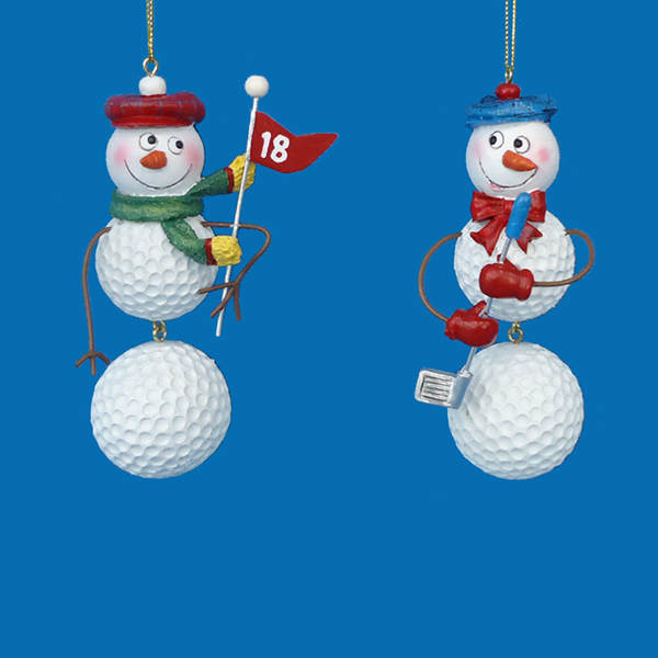 Item 100927 Golf Snowman Ornament