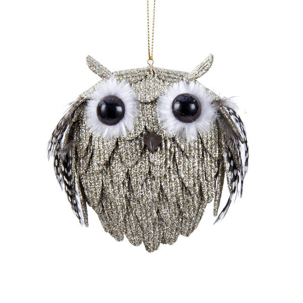 Item 100977 Glitter Owl Ornament