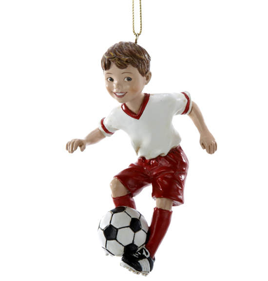 Item 100989 Boy Soccer Player Ornament
