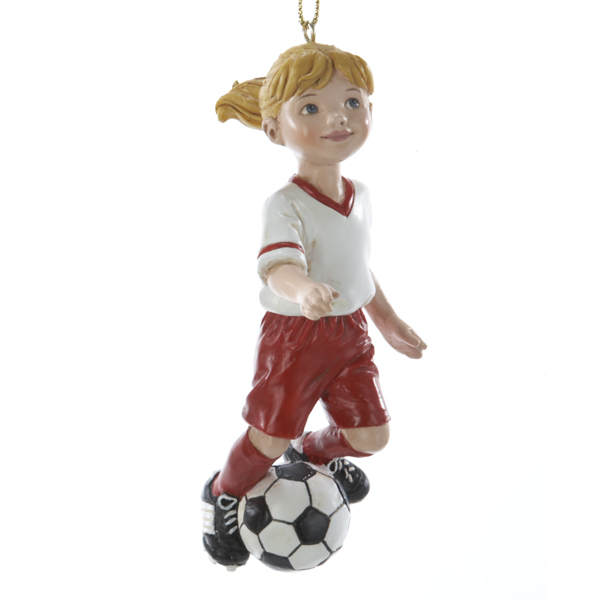 Item 100991 Girl Soccer Player Ornament