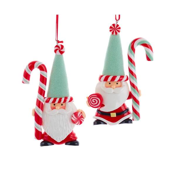 Item 101198 Gnome With Candy Cane Ornament