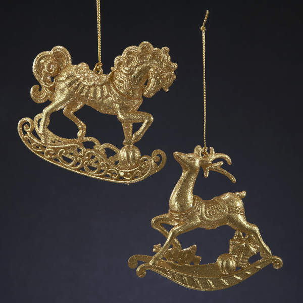 Item 101272 Gold Horse/Deer Ornament 