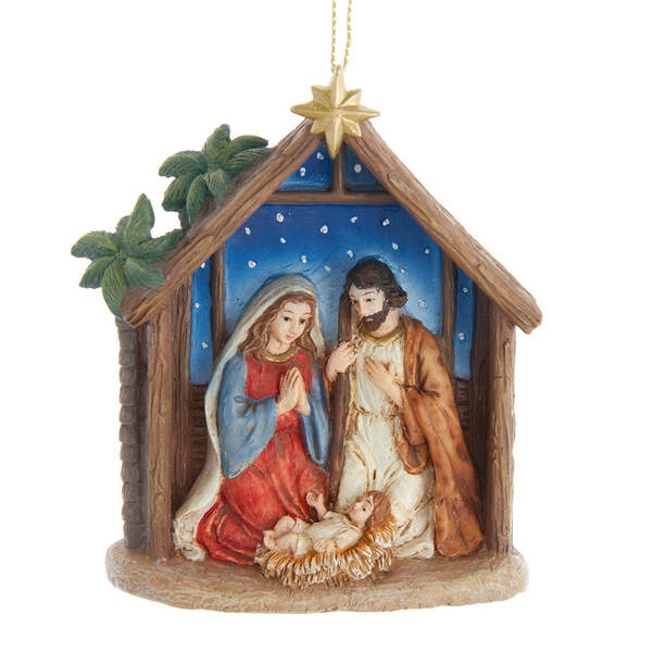 Item 101274 Nativity Stable Scene Ornament