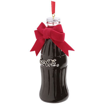 Item 101293 Coke Bottle With Bow Ornament