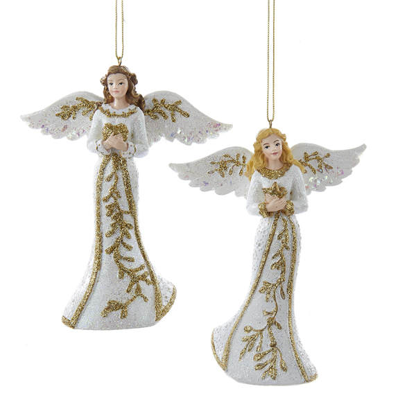Item 101335 White/Gold Angel Ornament