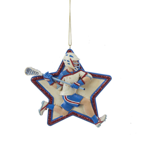 Item 101422 Boy Lacrosse Star Ornament