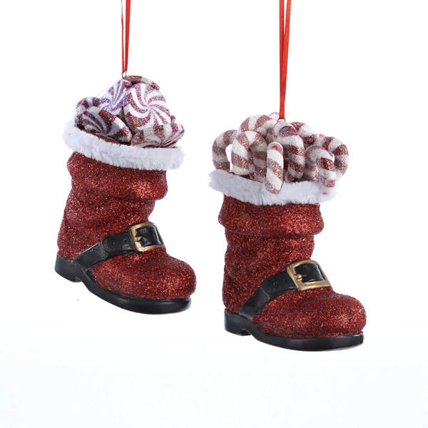 Item 101614 Santa Boot With Candy Ornament