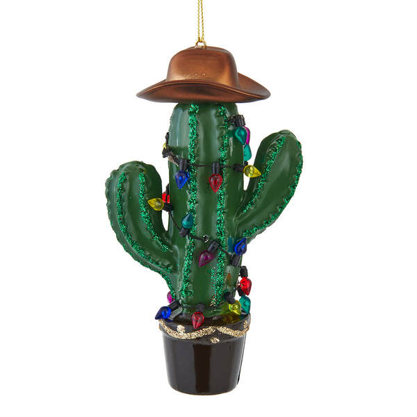 Item 101657 Cactus With Cowboy Hat Ornament