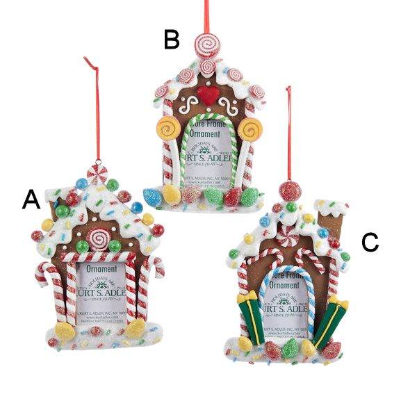 Item 101676 Gingerbread Candy House Photo Frame Ornament