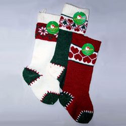 Item 101959 Red/White/Green Knit Stocking