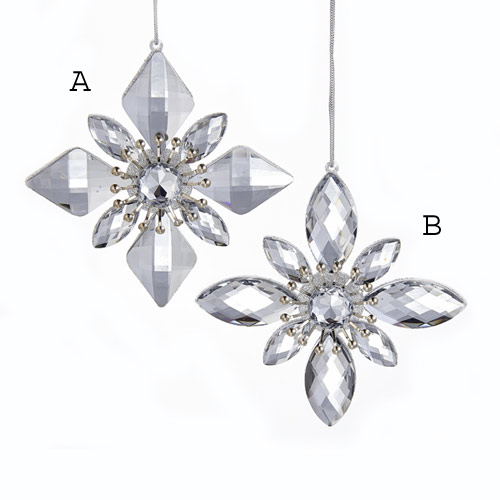 Item 102105 Silver Jewel Snowflake Ornament