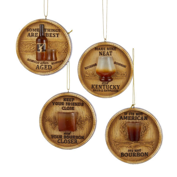 Item 102628 Bourbon Barrel Lid Ornament