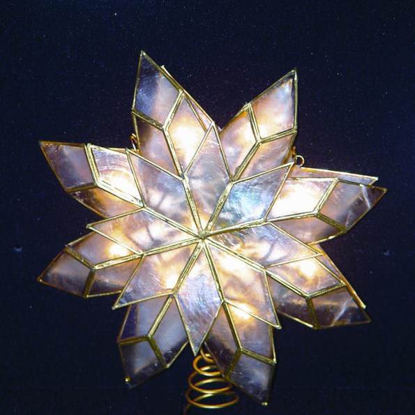 Item 102655 Clear Star Tree Topper With 10 Lights