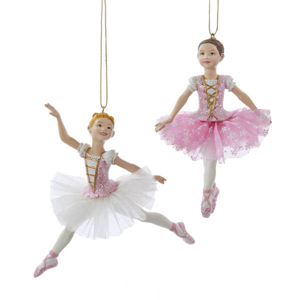 Item 102657 White/Pink Ballerina Ornament