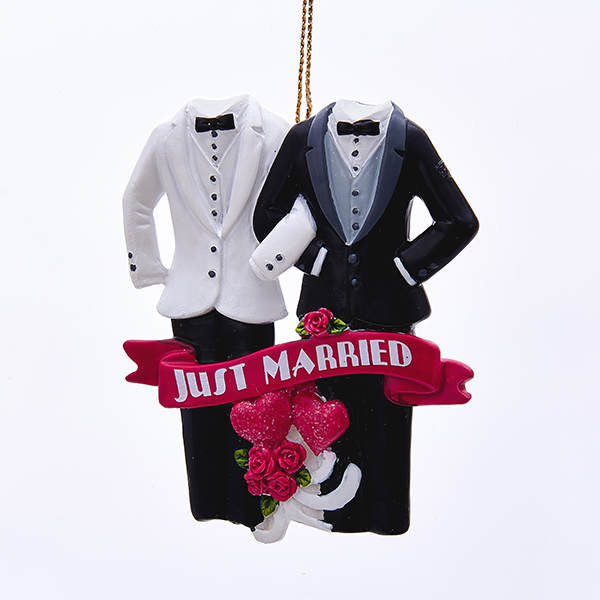 Item 102684 Just Married Same Sex Couple Ornament