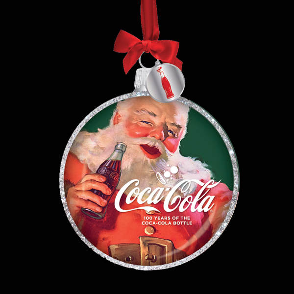 Item 102739 Coke Disc With Santa Ornament