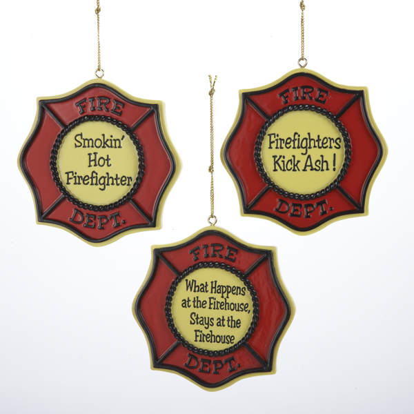 Item 103059 Firefighter Badge Ornament