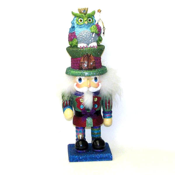 Item 103086 Colorful Owl Hat Nutcracker