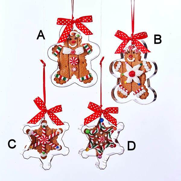 Item 103497 Gingerbread Man/Snowflake Cookie Cutter Ornament