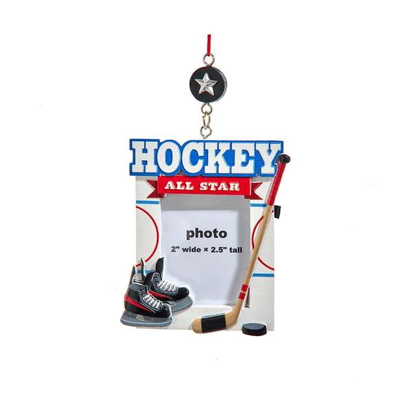 Item 103711 Hockey Photo Frame Ornament