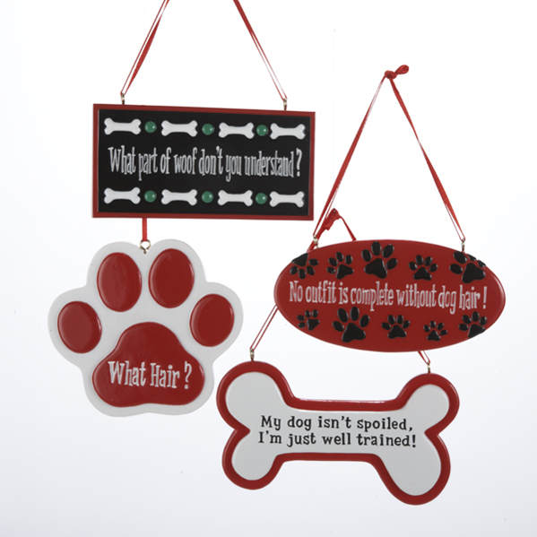 Item 104083 Dog Sayings Sign Ornament
