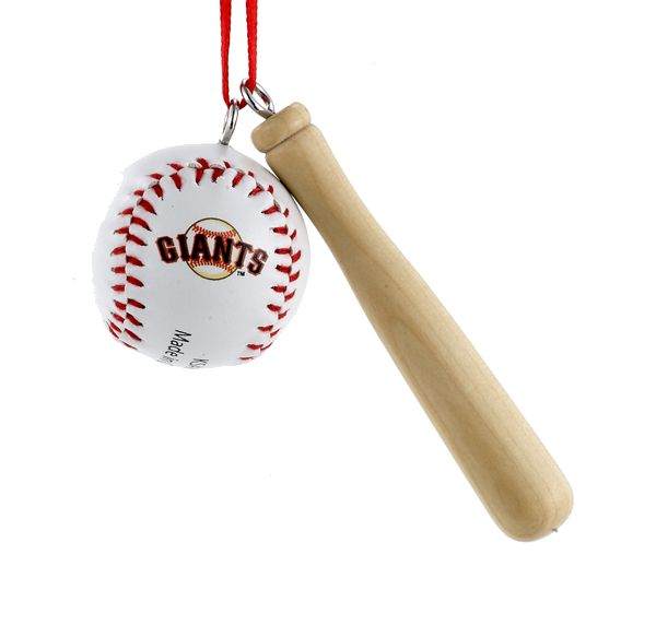 Item 104189 San Francisco Giants Bat With Baseball Ornament