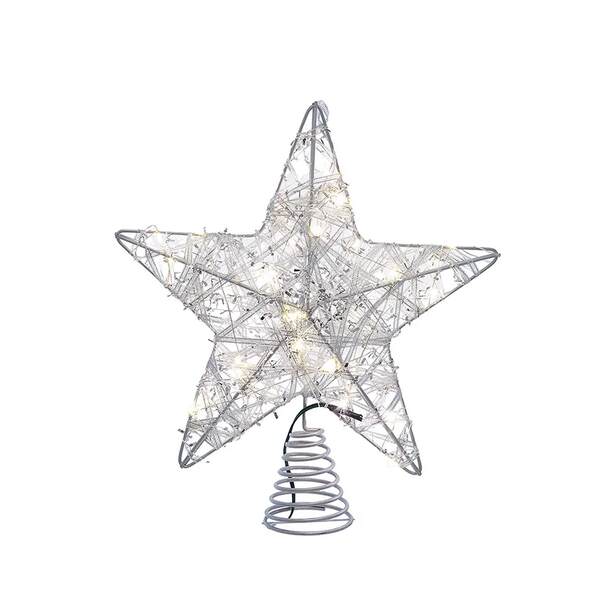 Item 104298 Light Warm White LED 5-point Star Treetopper