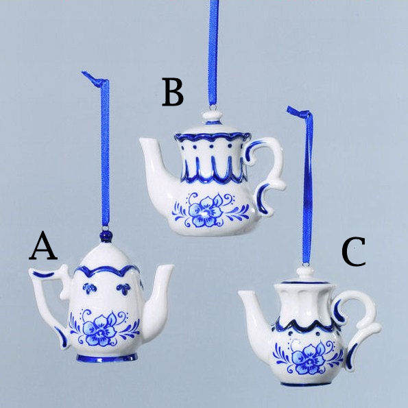 Item 104326 Delft Blue Teapot Ornament