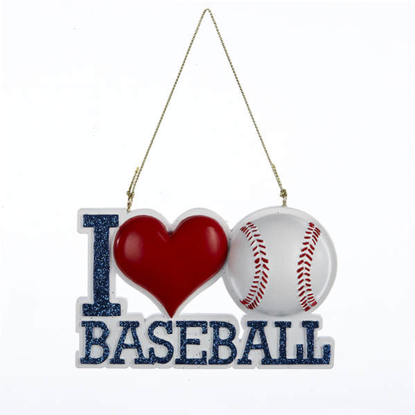 Item 104897 I Love Baseball Ornament
