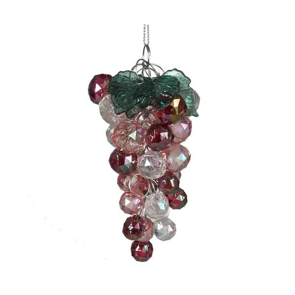 Item 105146 Iridescent Bead Grapes Ornament