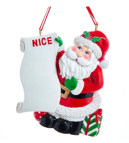 Item 105197 Santa With List Ornament