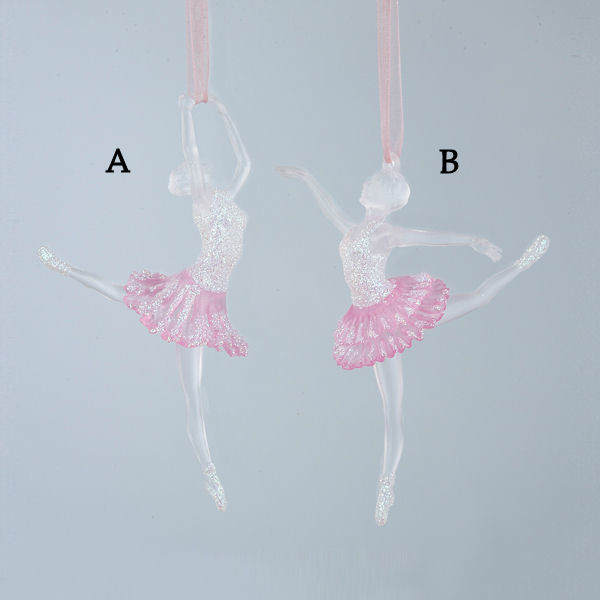 Item 105924 Clear/Pink Ballerina Ornament
