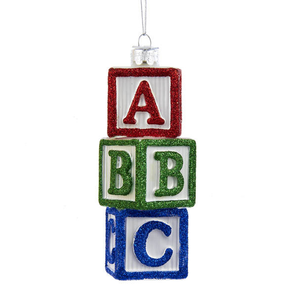 Item 106078 A-B-C Blocks Ornament