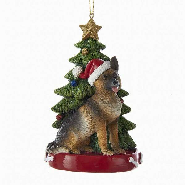 Item 106226 German Shepherd With Tree Ornament