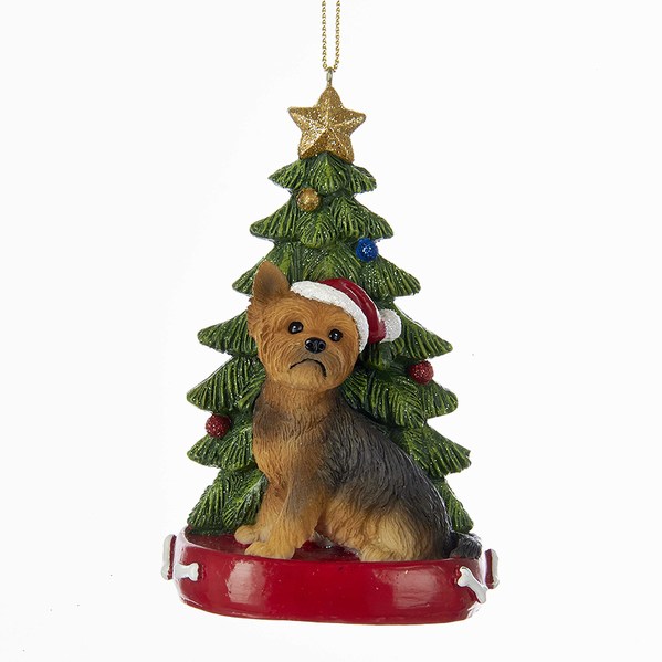 Item 106234 Yorkshire Terrier With Tree Ornament