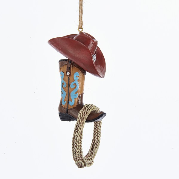 Item 106359 Cowboy Boot With Hat Ornament