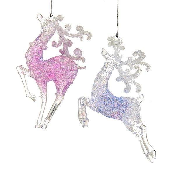 Item 106403 Purple/Blue Deer Ornament 