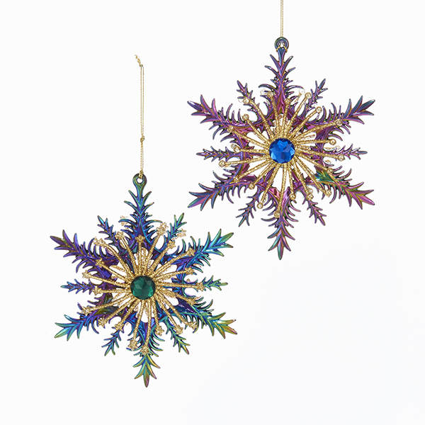 Item 106411 Peacock Snowflake Ornament