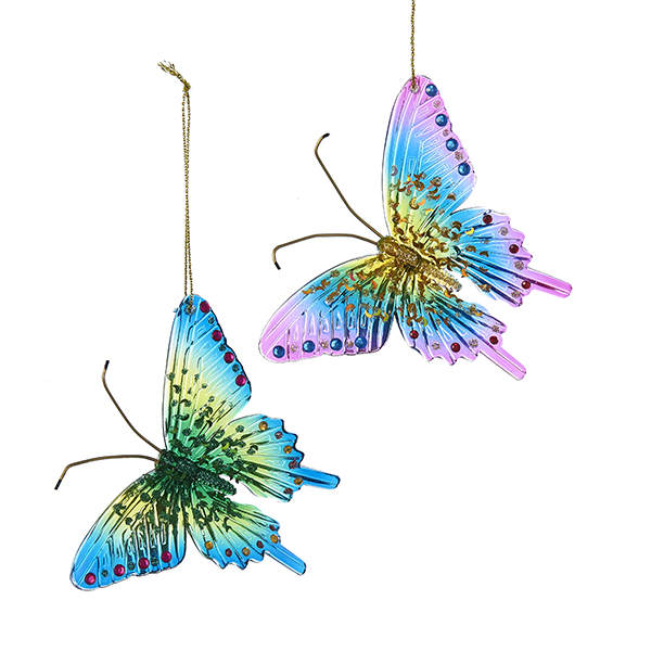 Item 106415 Blue/Purple Butterfly Ornament