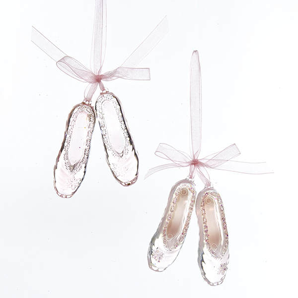 Item 106424 Pair of Pink Ballet Shoes With Ribbon Ornament