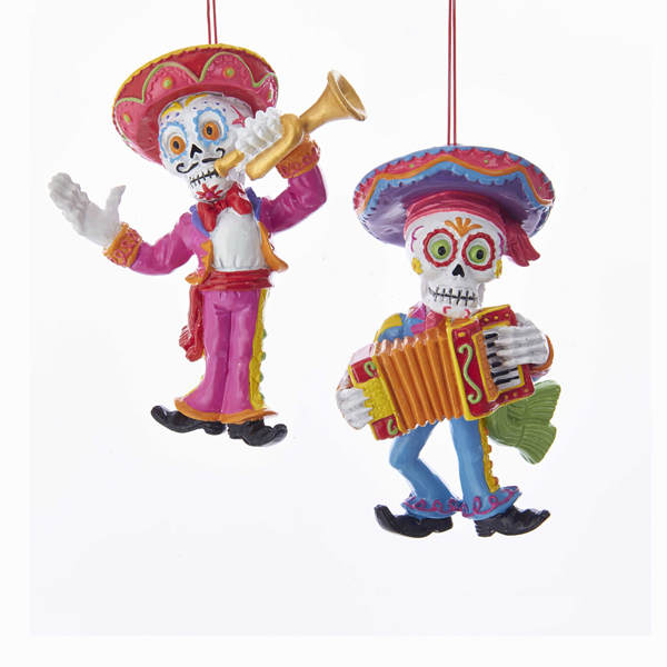 Item 106663 Day of The Dead Skeleton Musician Ornament