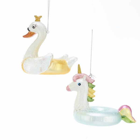 Item 106909 Noble Gems Swan/Unicorn Float Ornament