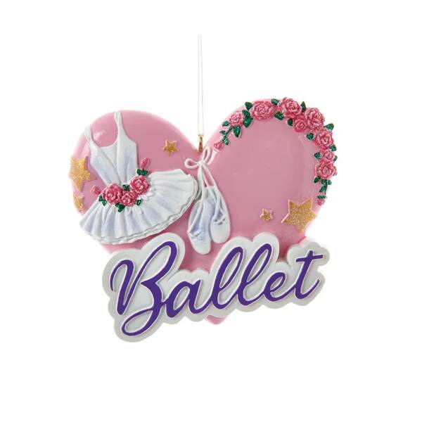 Item 107120 Ballet Heart Ornament