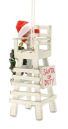 Item 108101 Myrtle Beach Santa On Duty Lifeguard Chair Ornament