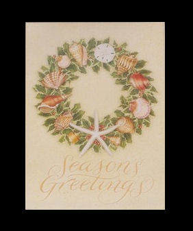 Item 108114 Shell Wreath Christmas Cards