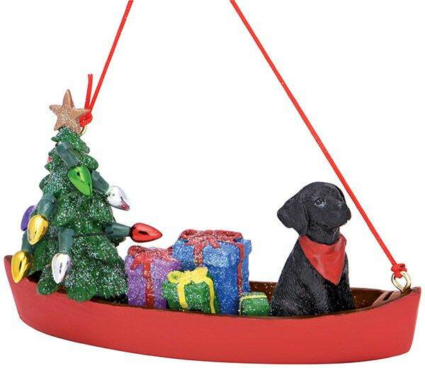 Item 108156 Dog In Canoe Ornament